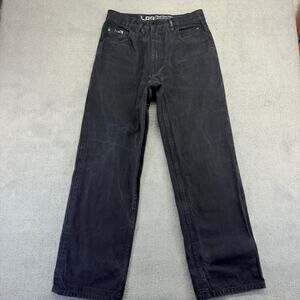 LRG Jeans Men's Size 30 Black Denim Grass Roots Classic 47 Fit Relaxed Fit Loose